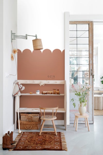 ESTAhome Fototapete halbhohe Wandverkleidung Terrakotta - 100 x 279 cm - 159235