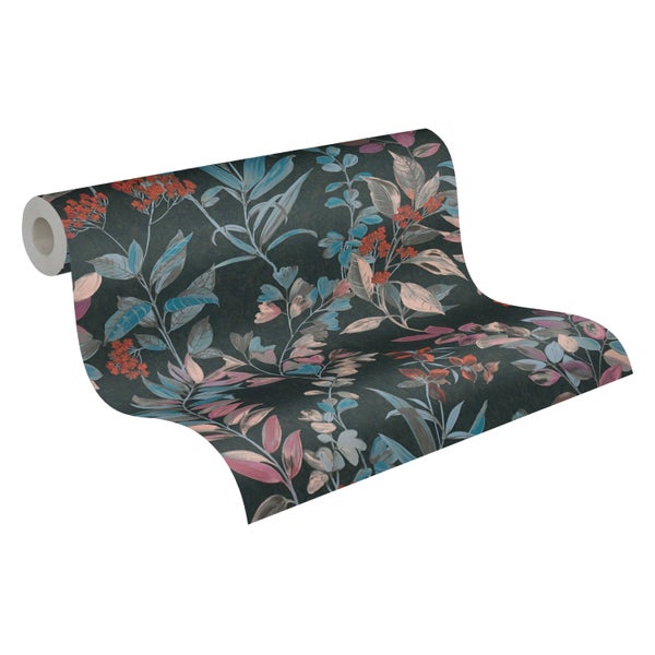 Tapetenrolle mit floralem Muster