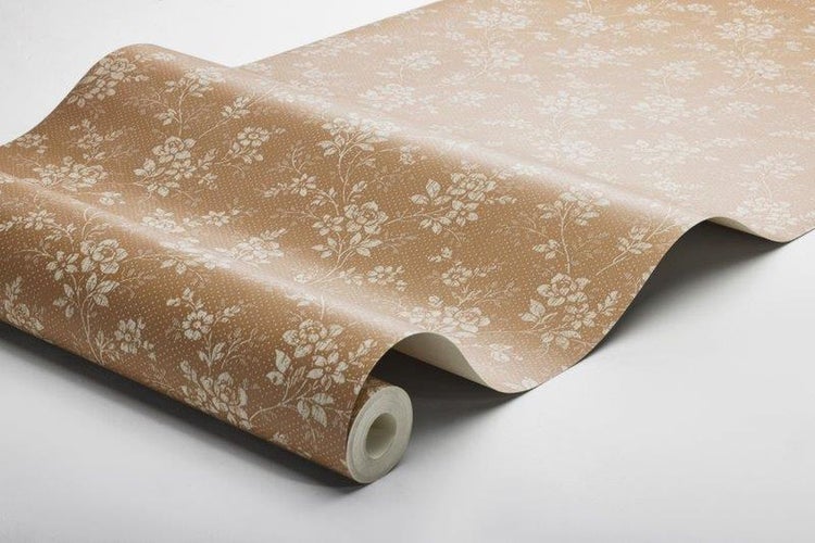 Borastapeter Tapete Blumenmuster Braun - 53 cm x 10.05 m - 661061