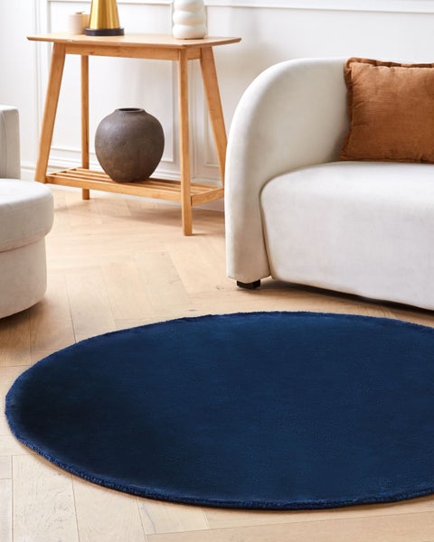 Teppich GESI II Marineblau ø 140 cm Viskose