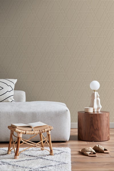 ESTAhome Tapete 3D-Muster Beige - 50 x 900 cm - 139601