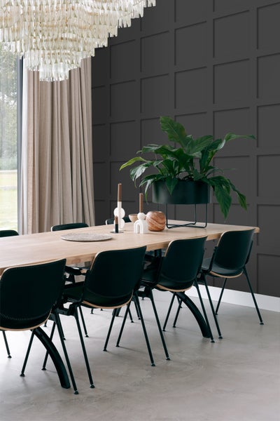 Origin Wallcoverings Tapete Holzwandverkleidung Antrazitgrau - 50 x 900 cm - 347957