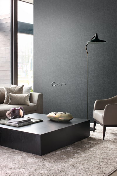 Origin Wallcoverings Tapete Stein-Optik Dunkelgrau - 53 cm x 10.05 m - 347413