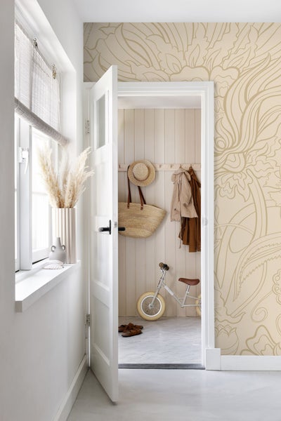 ESTAhome Fototapete Blumen Beige - 2 x 2.79 m - 159411