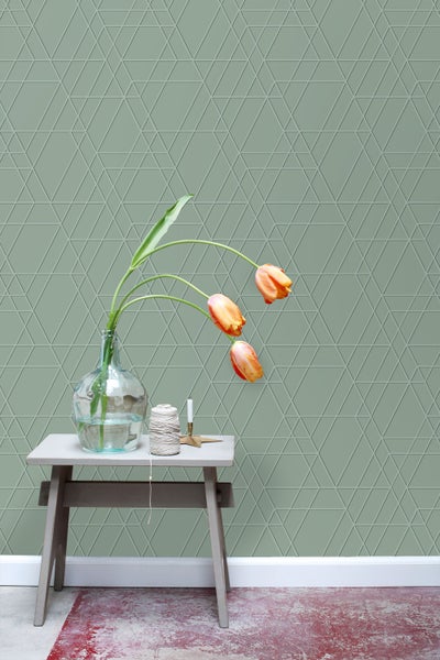 ESTAhome Tapete 3D-Muster Mintgrün - 50 x 900 cm - 139602