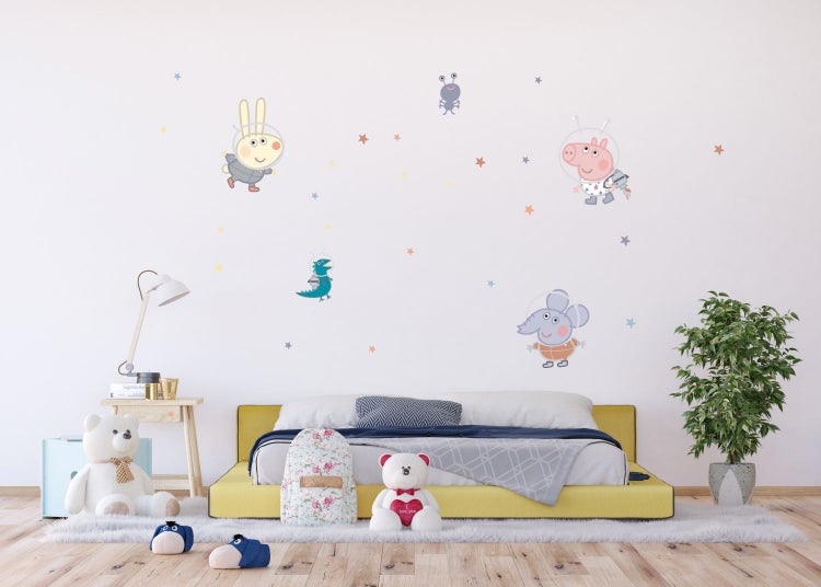 Sanders und Sanders Wandtattoo Peppa Wutz Multicolor - 85 x 65 cm - 601361