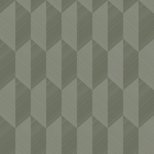 Origin Wallcoverings Tapete 3D Muster Dunkelgrün - 50 x 900 cm - 348036