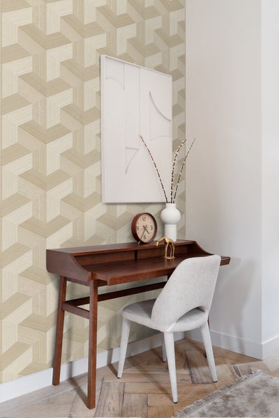 Origin Wallcoverings Tapete 3D-Muster Beige - 53 cm x 10.05 m - 347949