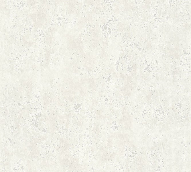 Heller Raum mit gemusterter Tapete, Kommode und liegendem Hund