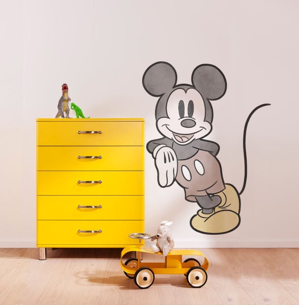 Disney Wandtattoo Mickey Mouse Grau, Rot und Gelb - 100 x 127 cm - 612723