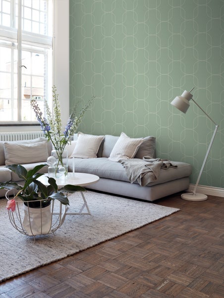 ESTAhome Tapete geometrische Formen Mintgrün - 50 x 900 cm - 139650