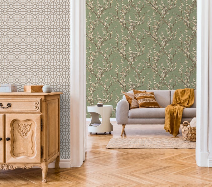 Sanders und Sanders Tapete geometrisches Motiv Beigebraun - 53 cm x 10 m - 640201