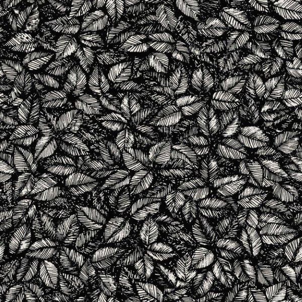 Borastapeter Tapete Blätter Schwarz und Weiß - 53 cm x 10.05 m - 660702