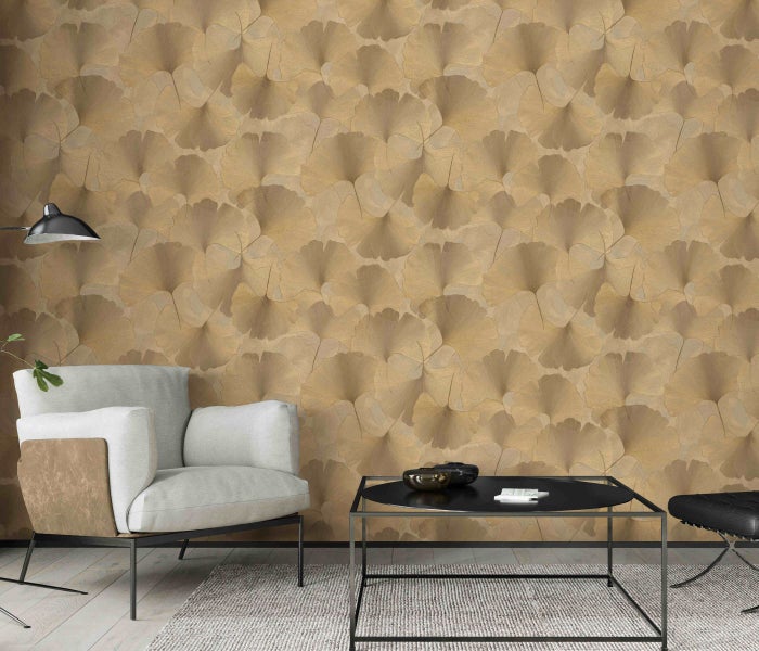 Erismann Tapete Ginkgoblätter Gold - 53 cm x 10.05 m - 662393