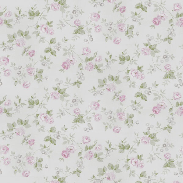 Sanders und Sanders Tapete Blumen Graugrün und Lila - 53 cm x 10 m - 640401