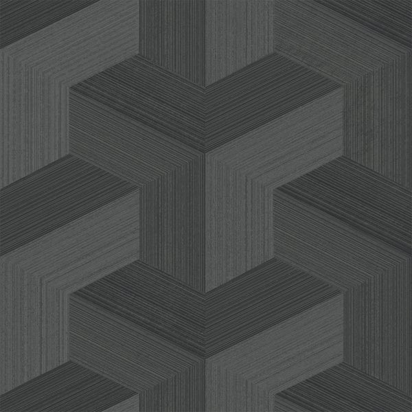 Origin Wallcoverings Tapete 3D-Muster Schwarz - 53 cm x 10.05 m - 347952