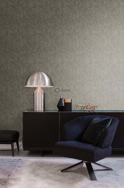 Origin Wallcoverings Tapete Stein-Optik Graubraun - 53 cm x 10.05 m - 347411