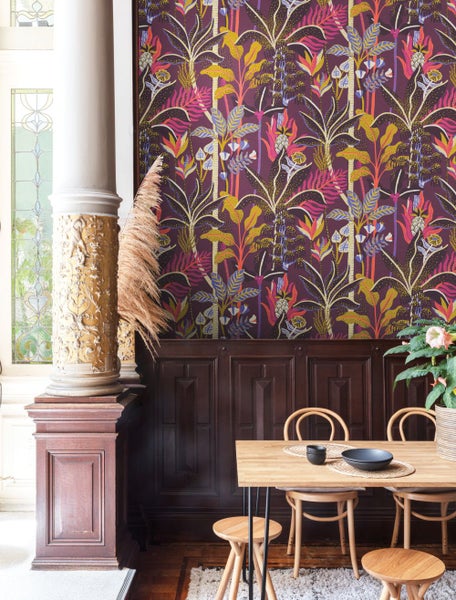 Masureel Tapete Blumen Lila - 53 cm x 10.05 m - 630568