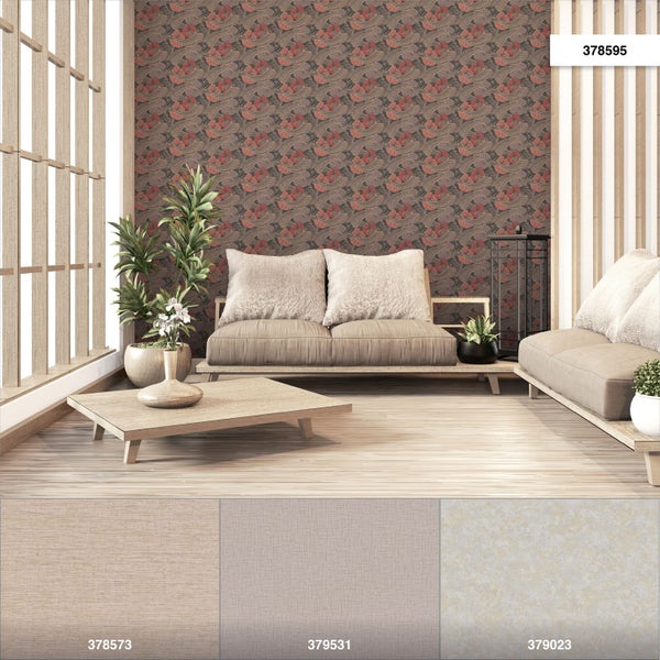 Nahaufnahme einer Tapete mit floralem Muster