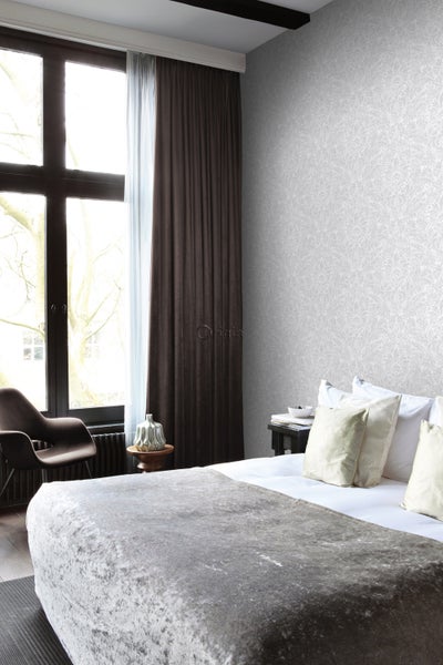 Origin Wallcoverings Tapete Ornamente Hellgrau - 53 cm x 10.05 m - 347305