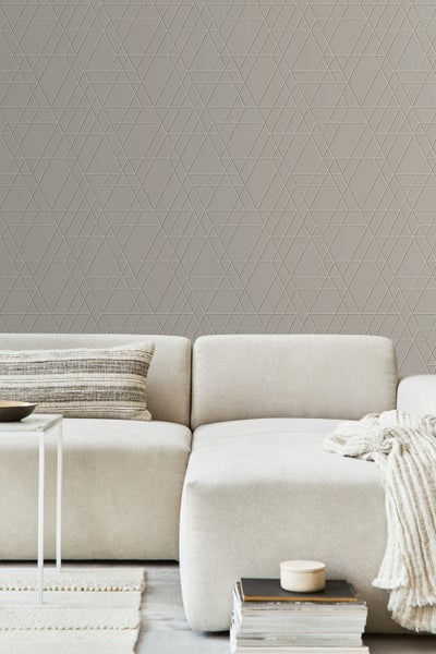 ESTAhome Tapete 3D-Muster Taupe - 50 x 900 cm - 139600
