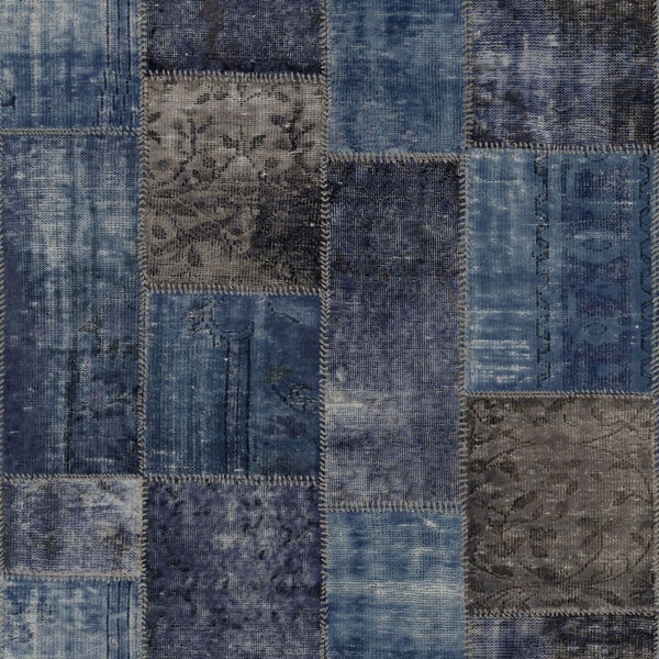 Origin Wallcoverings Tapete Kelim-Patchwork Taupe und Blau - 53 cm x 10.05 m - 347466