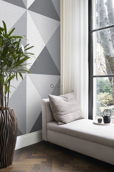 Origin Wallcoverings Fototapete 3D Muster Grau - 100 x 300 cm - 357227