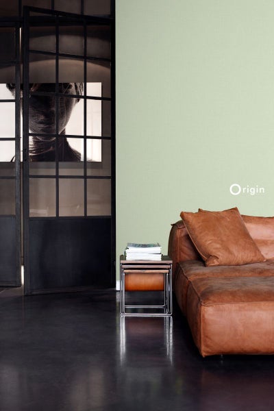 Origin Wallcoverings Tapete feine Struktur Grün - 53 cm x 10.05 m - 346507