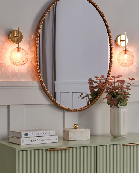 Wandlampe 2er Set ANADYR Glas Rosa