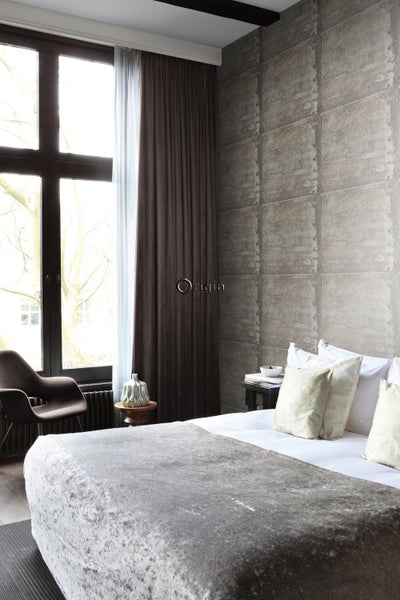 Origin Wallcoverings Tapete große verwitterte rostige Metallplatten Industriegrau - 53 cm x 10.05 m - 337229