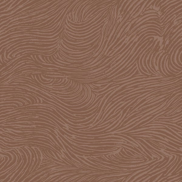 ESTAhome Tapete 3d Wellenförmige Linien Terrakottarosa - 50 x 900 cm - 131370