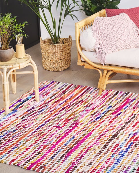 Teppich bunt 160 x 230 cm Kurzflor BELEN