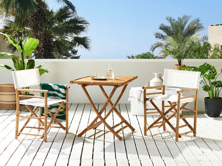 Outdoor Bistrotisch MOLISE Bambusholz Braun klappbar