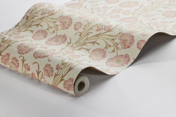 Borastapeter Tapete Mohnblumen Rosa - 53 cm x 10.05 m - 660968