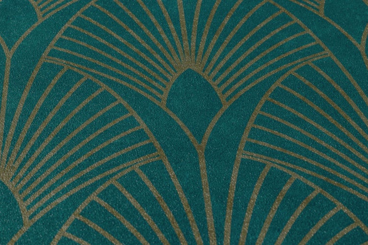 Tapete mit Art-Déco-Fächermuster