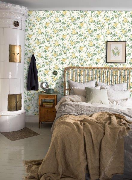 Borastapeter Tapete Rosen Gelb - 53 cm x 10.05 m - 660418