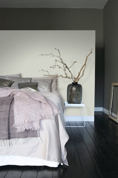 Origin Wallcoverings Tapete Leinen-Optik Hellbraun - 53 cm x 10.05 m - 347002