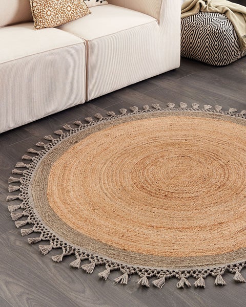 Teppich MARTS Grau ø 140 cm Jute