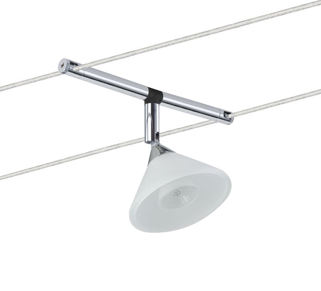 Seilsystem Colmar Einzelspot GU4 max. 10W dimmbar 12V Chrom, Satin