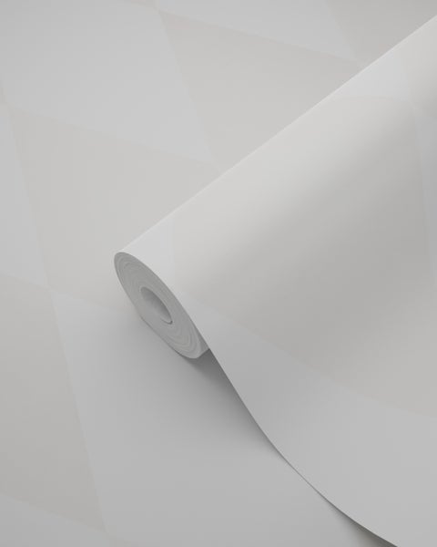 Origin Wallcoverings Tapete Karomuster Crème-Beige und Weiß - 53 cm x 10.05 m - 337216