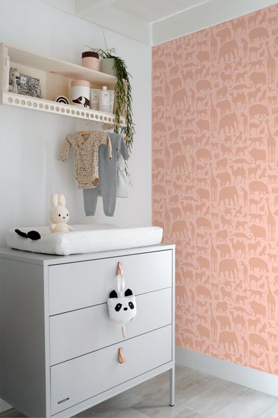 ESTAhome Tapete Tiere Terrakottarosa - 53 cm x 10.05 m - 139789