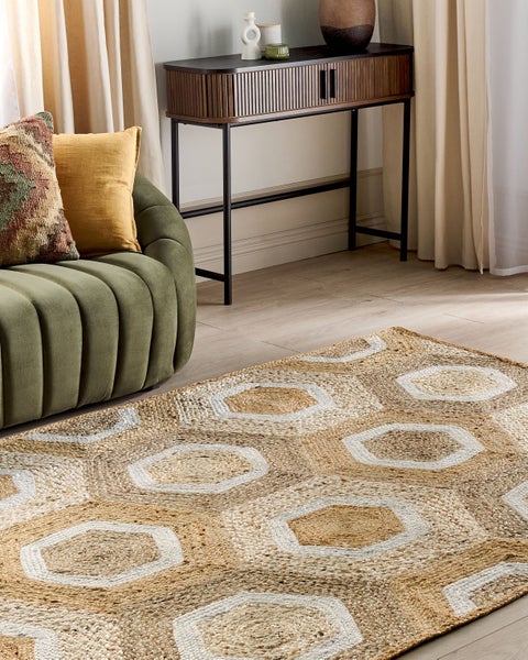 Teppich BASOREN Beige 160 x 230 cm Jute