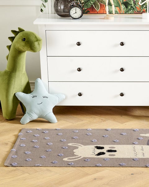 Teppichdetail mit geometrischen Mustern