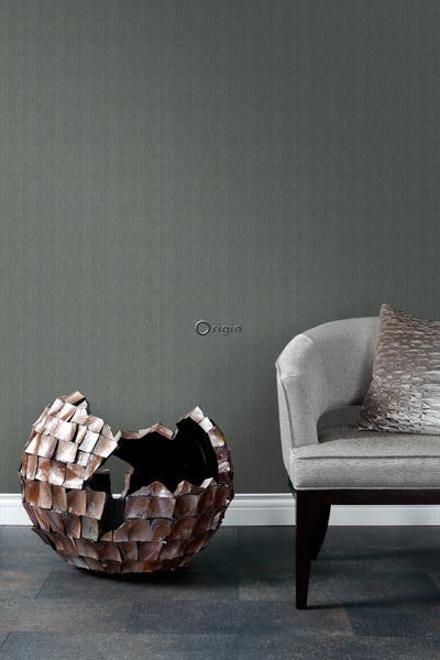 Origin Wallcoverings Tapete Fischgrätmuster Grüngrau - 53 cm x 10.05 m - 347660