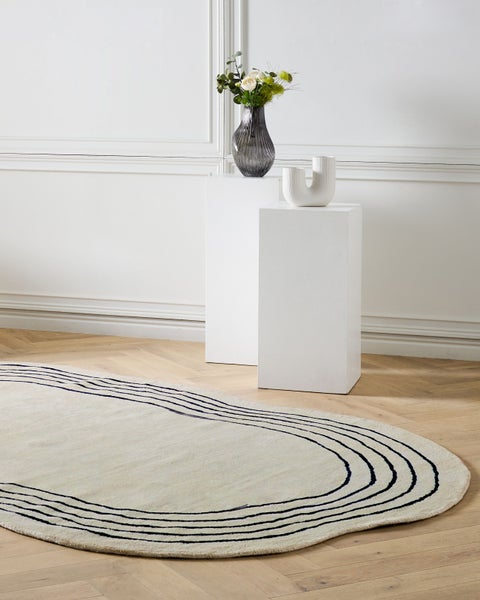 Teppich Viskose beige / schwarz 200 x 300 cm RAMZAN