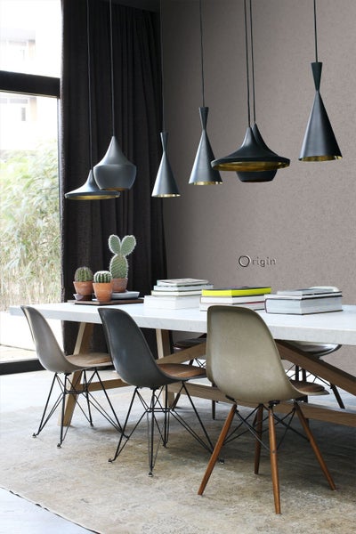 Origin Wallcoverings Tapete Uni Taupe und Bronze - 53 cm x 10.05 m - 346205