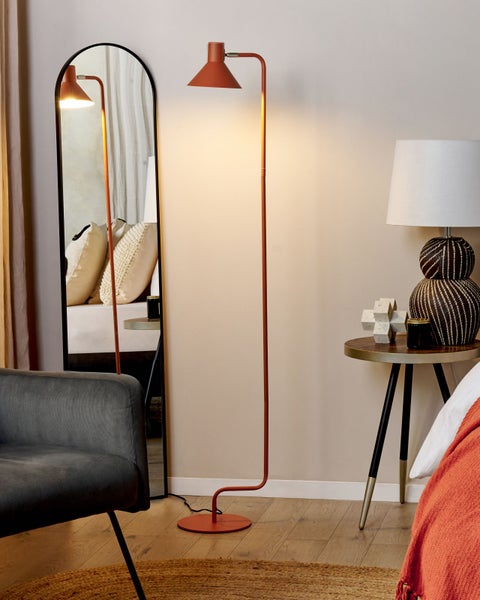 Stehlampe RIMAVA verstellbar Metall Orange