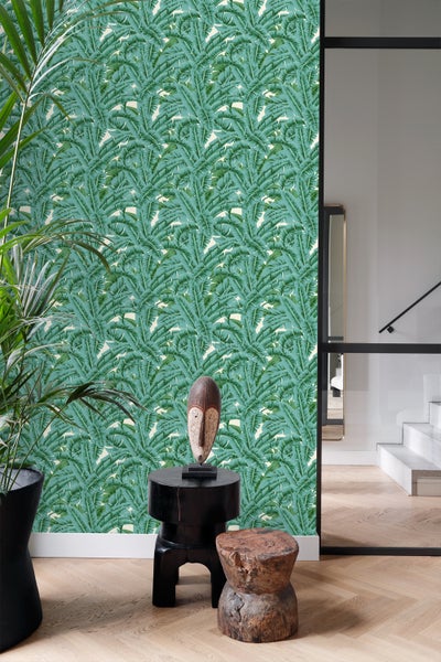 Origin Wallcoverings Tapete Palmblätter Grün - 53 cm x 10.05 m - 347437