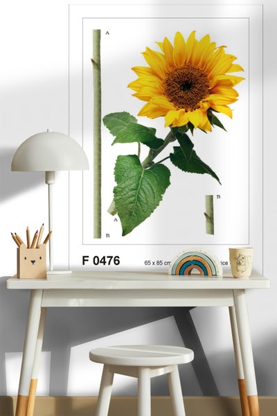 Dekoratives Wandbild mit Sonnenblumenmotiv, Größe 65x85 cm