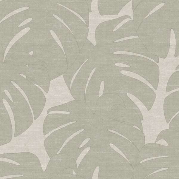 Origin Wallcoverings Tapete Blätter in Leinen-Optik Beigebraun - 53 cm x 10.05 m - 347761